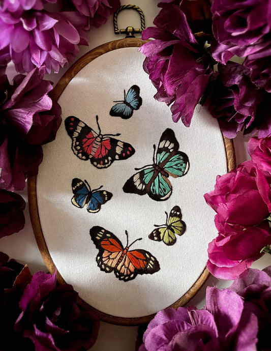 Butterflies Hand Embroidery Pattern PDF