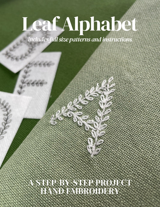Leaf Alphabet Hand Embroidery E-Book Complete Set