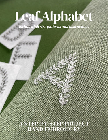 Leaf Alphabet Hand Embroidery E-Book Complete Set