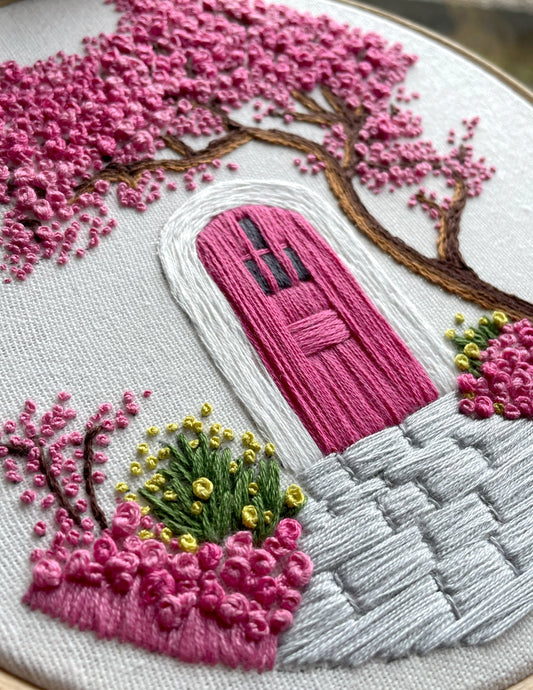 Cherry Blossom Hand Embroidery Project E-Book