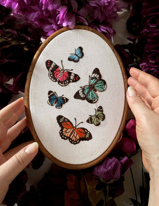 Butterflies Hand Embroidery Pattern PDF