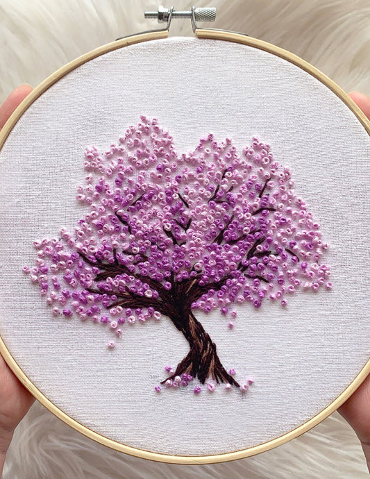 Cherry Blossom Hand Embroidery Pattern PDF