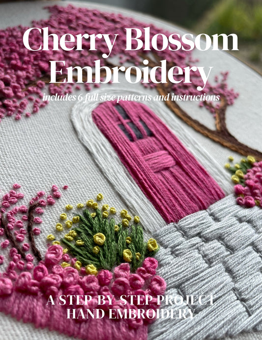 Cherry Blossom Hand Embroidery Project E-Book