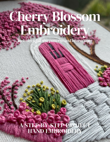 Cherry Blossom Hand Embroidery Project E-Book