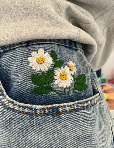 Daisy Hand Embroidery Pattern PDF