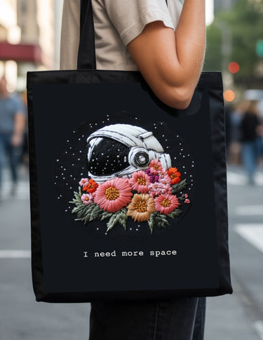 I Need More Space Tote Bag Hand Embroidery Pattern PDF