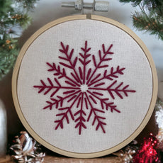 Simple Snowflake Hand Embroidery Pattern PDF