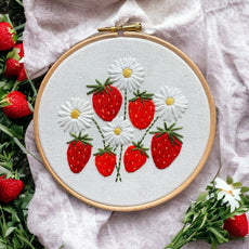 Strawberry Bunch Hand Embroidery Pattern PDF