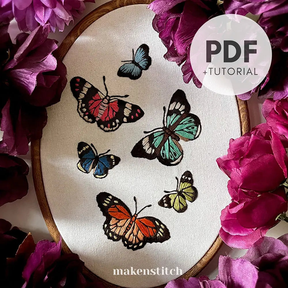 Butterflies Hand Embroidery Pattern