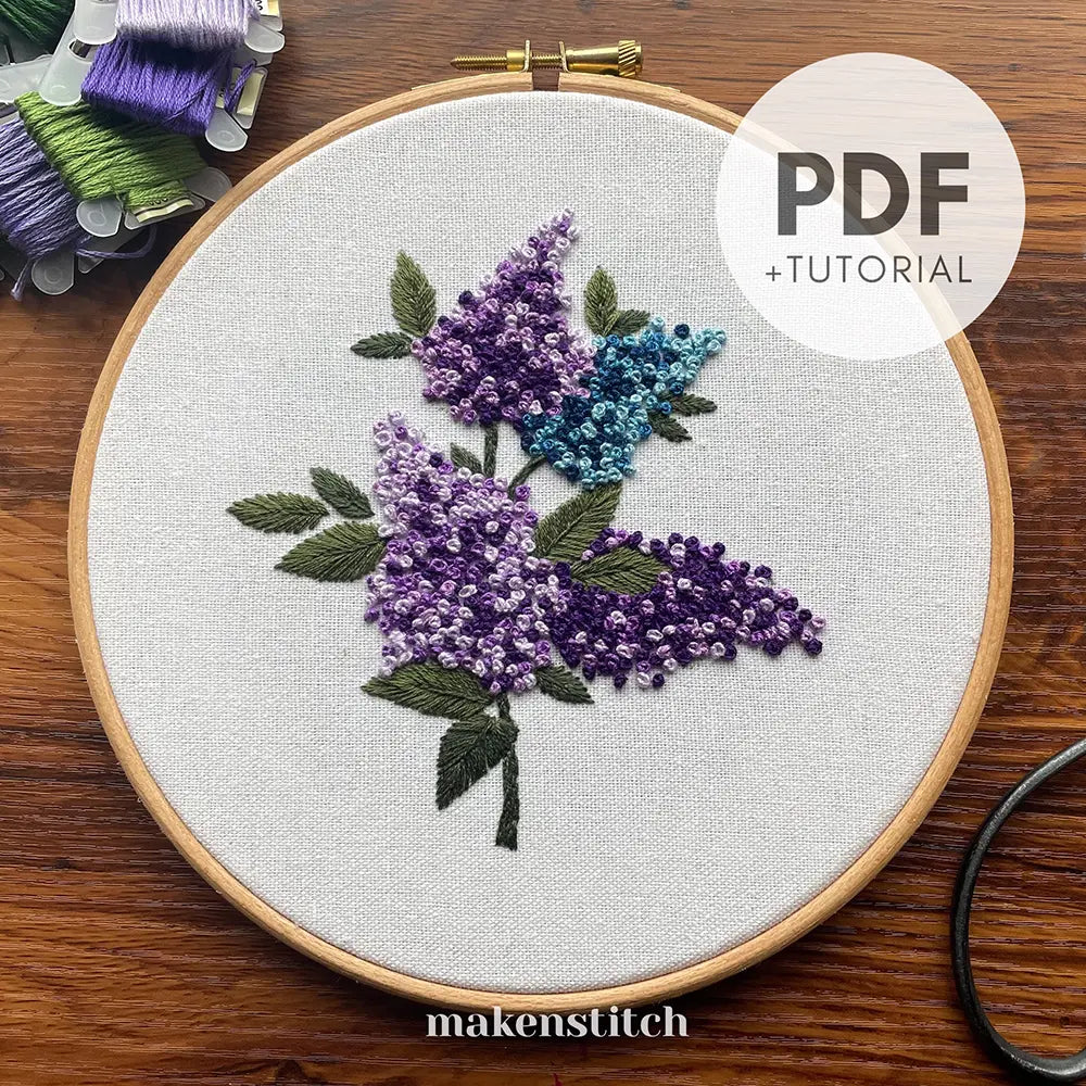 Lilac Hand Embroidery Pattern