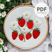 Thumbnail for Strawberry Hand Embroidery Pattern