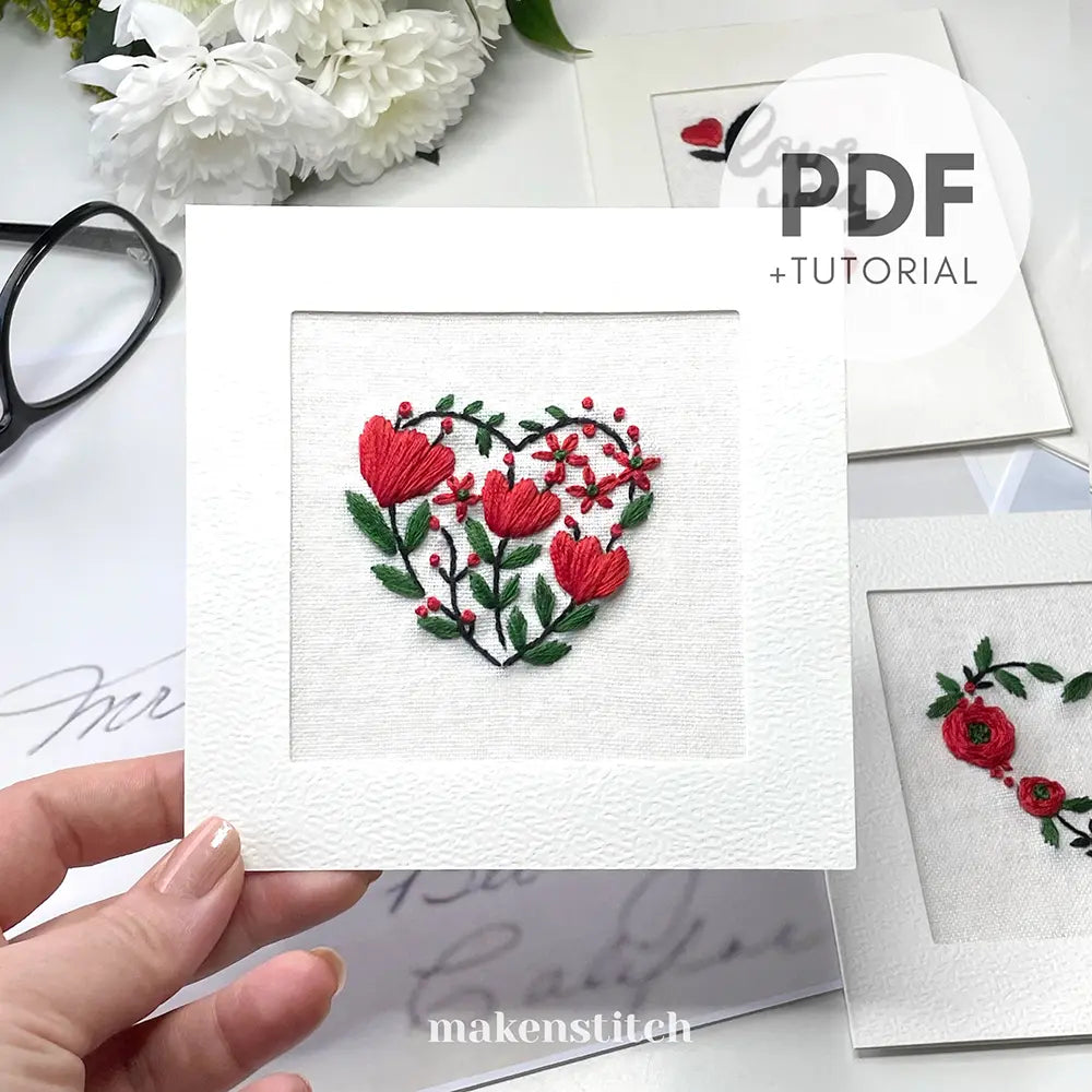 Valentine's Day Hearts Hand Embroidery Patterns