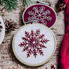 Simple Snowflake Hand Embroidery Pattern PDF