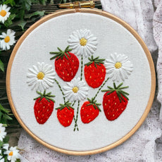 Strawberry Bunch Hand Embroidery Pattern PDF