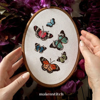 Thumbnail for Butterflies Hand Embroidery Pattern