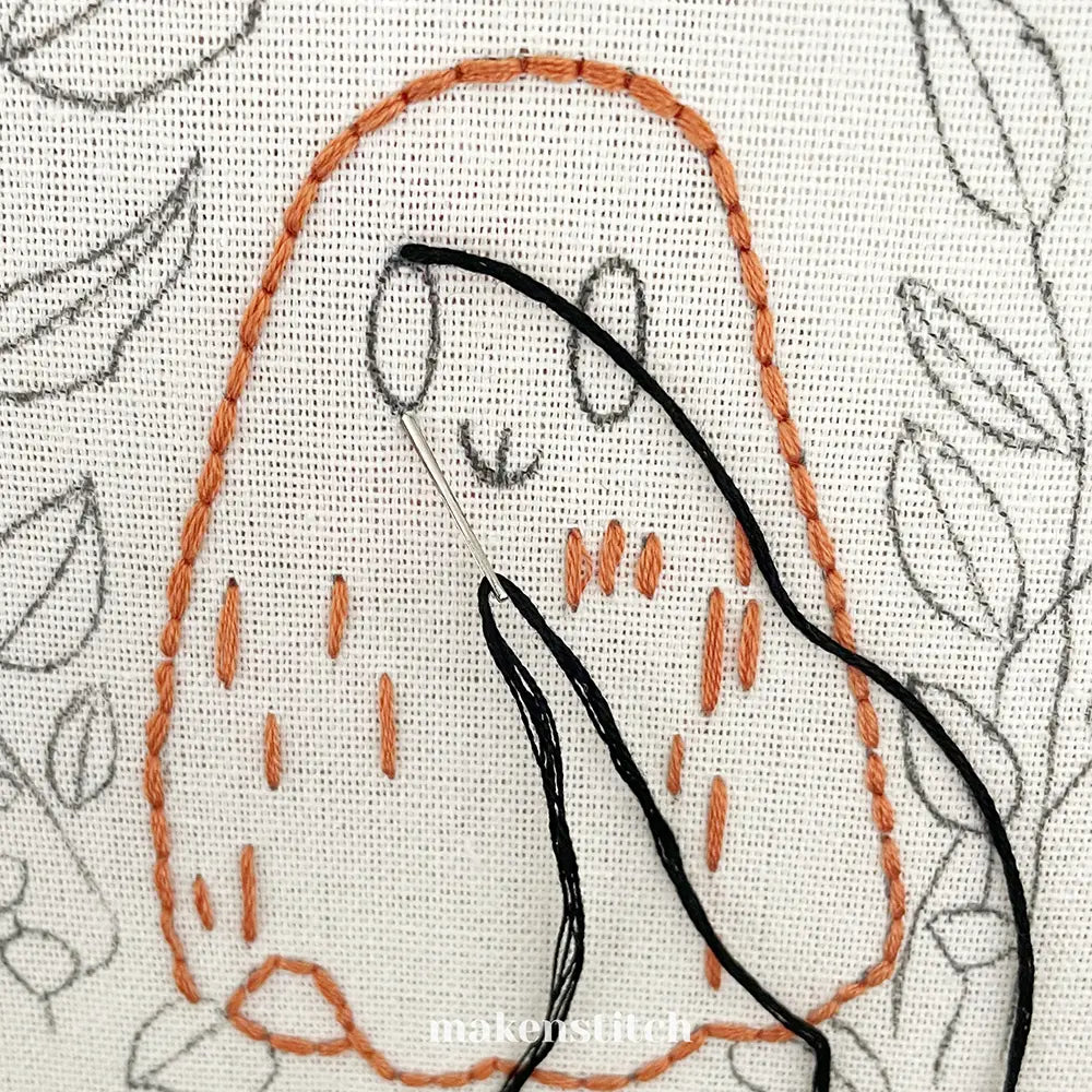 Floral Ghost Hand Embroidery Pattern