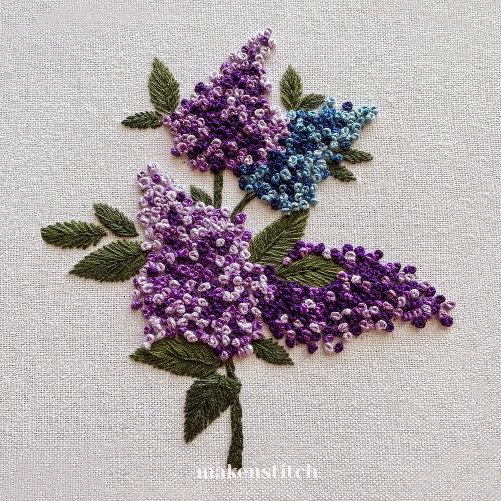 Lilac Hand Embroidery Pattern