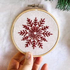 Simple Snowflake Hand Embroidery Pattern PDF