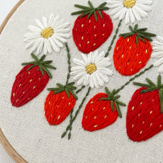 Strawberry Bunch Hand Embroidery Pattern PDF