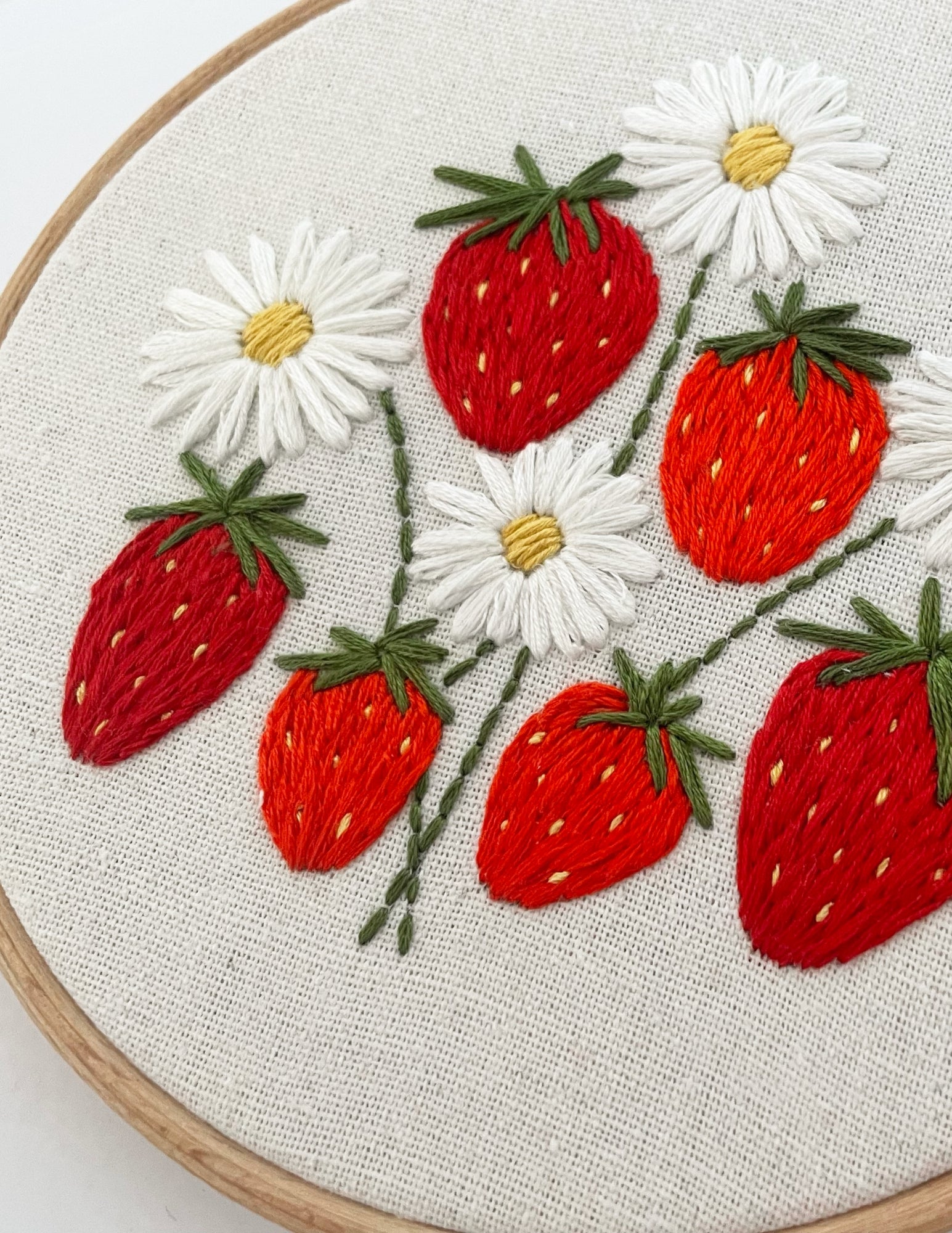 Strawberry Bunch Hand Embroidery Pattern PDF