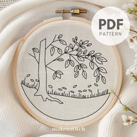 Thumbnail for Autumn Tree Hand Embroidery Pattern