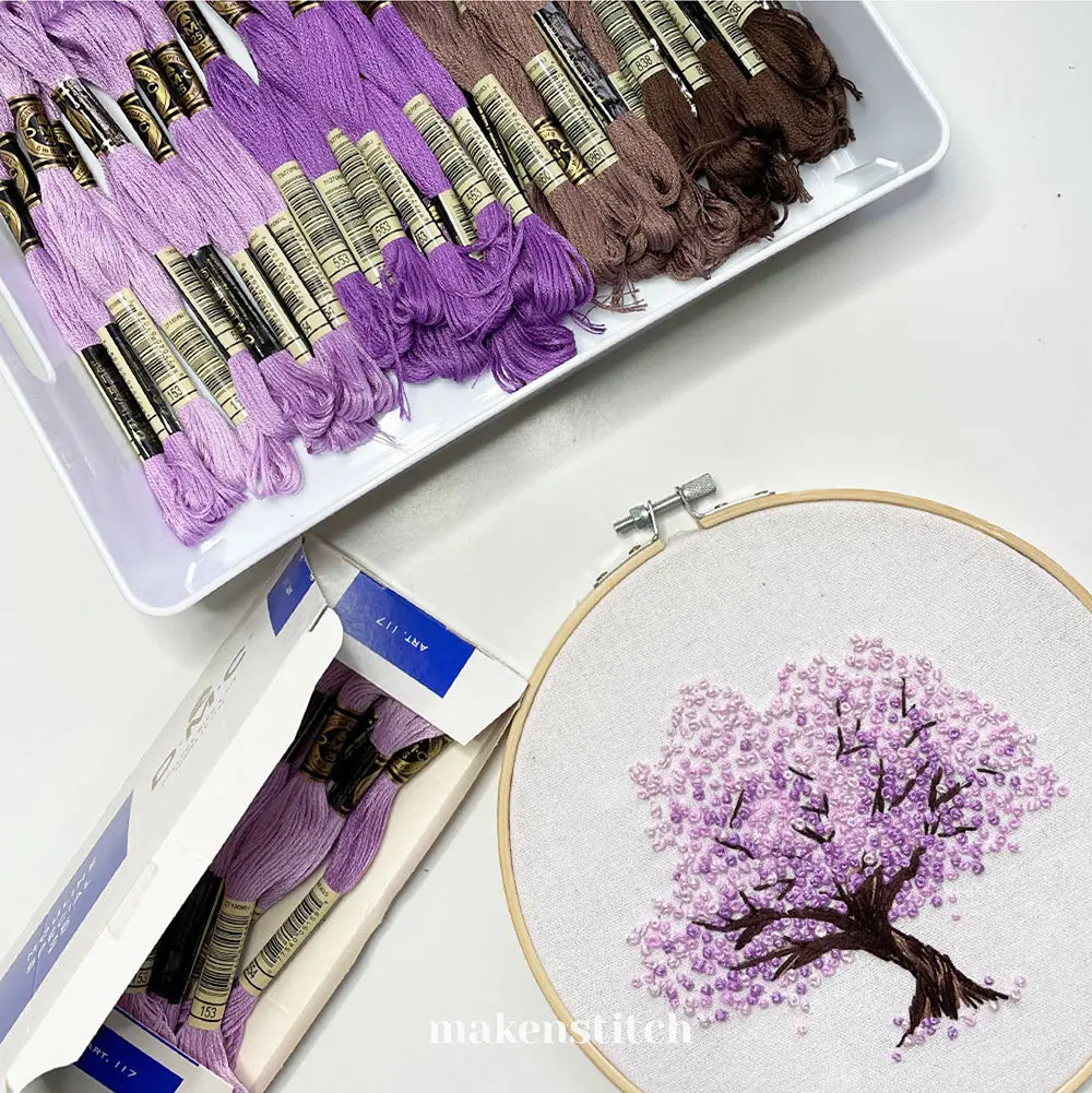 Cherry Blossom Hand Embroidery Pattern