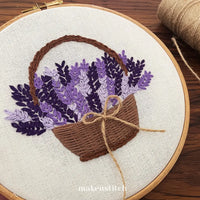 Thumbnail for Lavender Basket Hand Embroidery Pattern