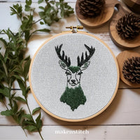 Thumbnail for Reindeers Set Hand Embroidery Pattern