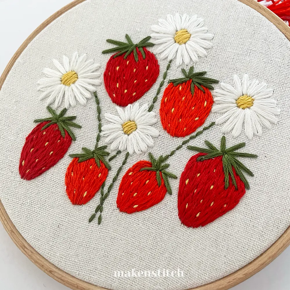 Strawberry Hand Embroidery Pattern