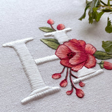 Rose Monogram Alphabet Hand Embroidery E-Book