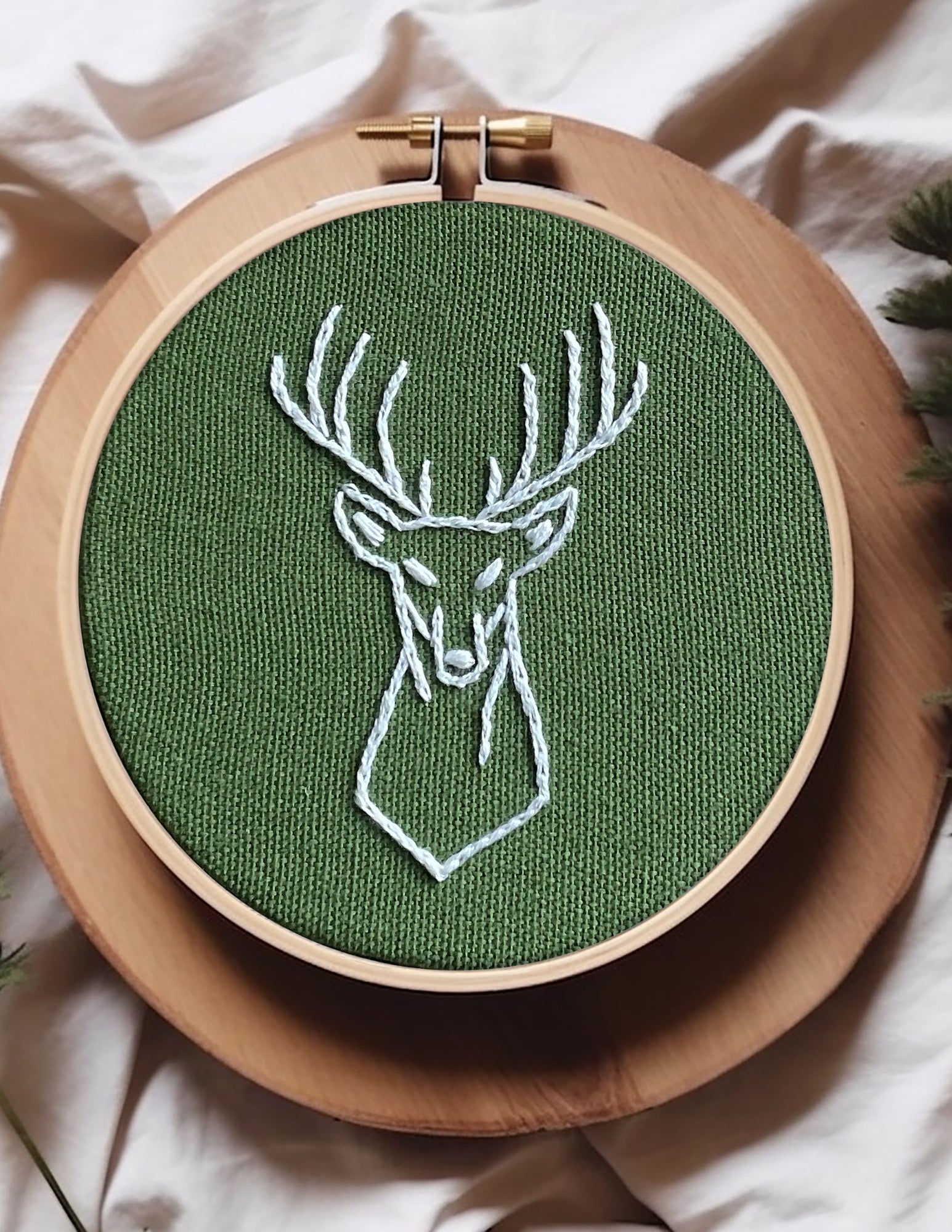 Reindeer Ornaments Set of 3 Hand Embroidery Patterns E-book