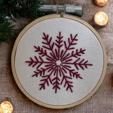 Simple Snowflake Hand Embroidery Pattern PDF