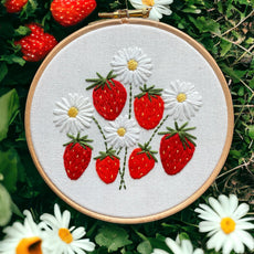 Strawberry Bunch Hand Embroidery Pattern PDF