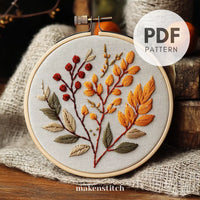 Thumbnail for Fall Foliage Hand Embroidery Pattern