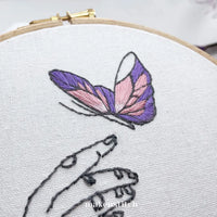 Thumbnail for Simple Butterfly Hand Embroidery Pattern