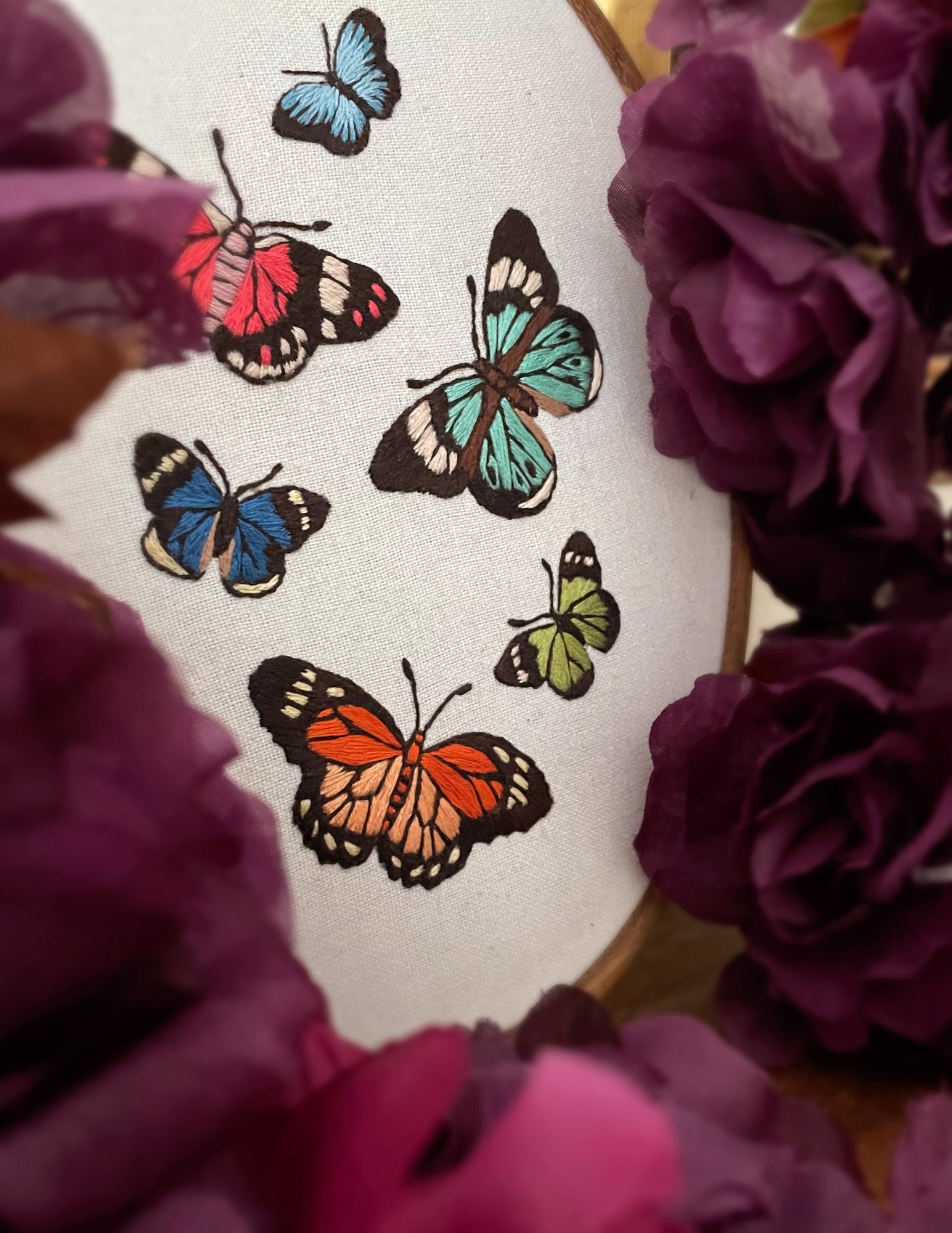 Butterflies Hand Embroidery Pattern PDF
