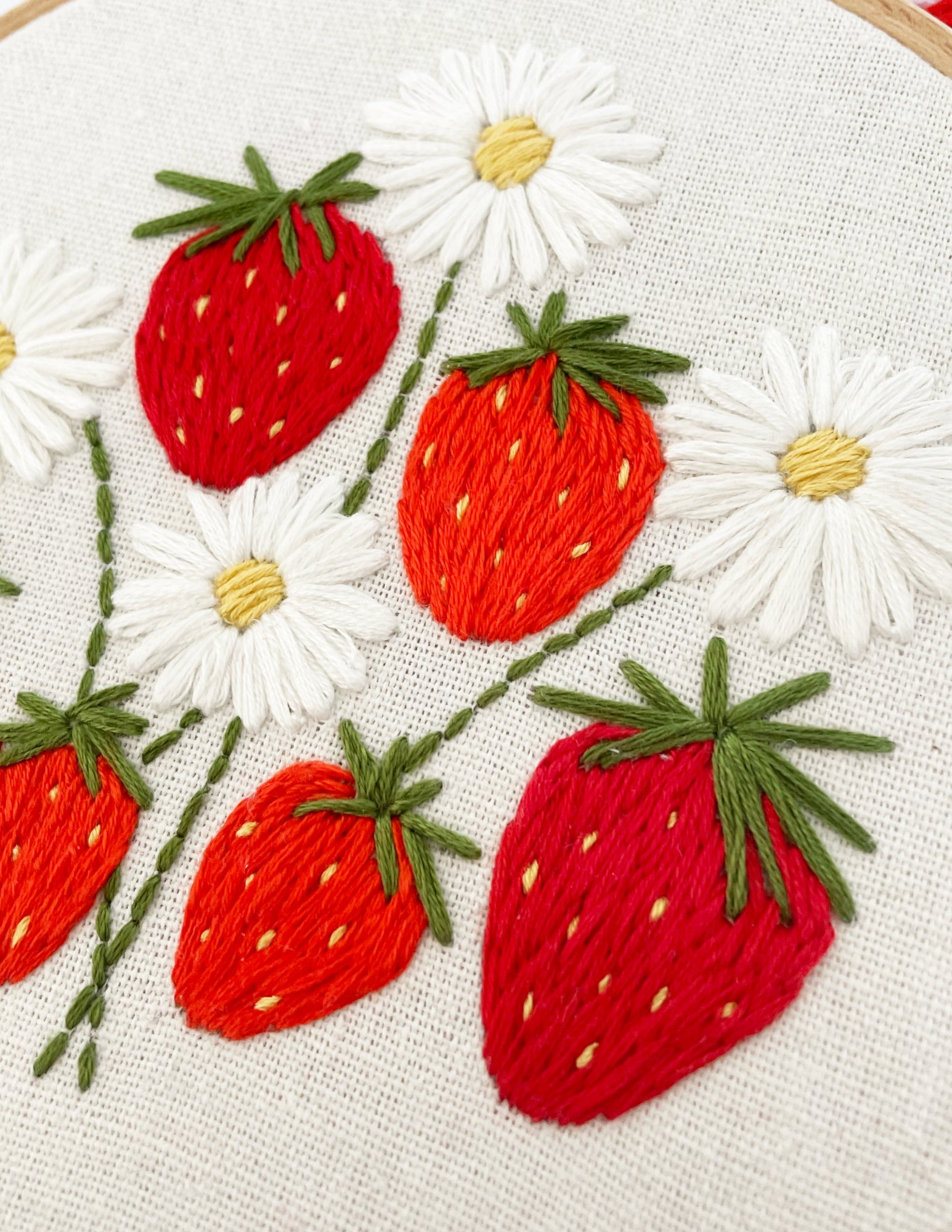 Strawberry Bunch Hand Embroidery Pattern PDF
