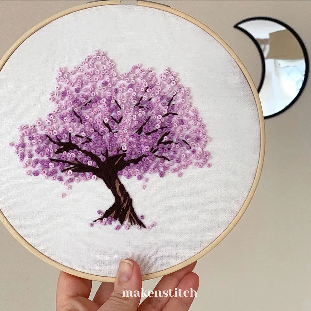 Cherry Blossom Hand Embroidery Pattern