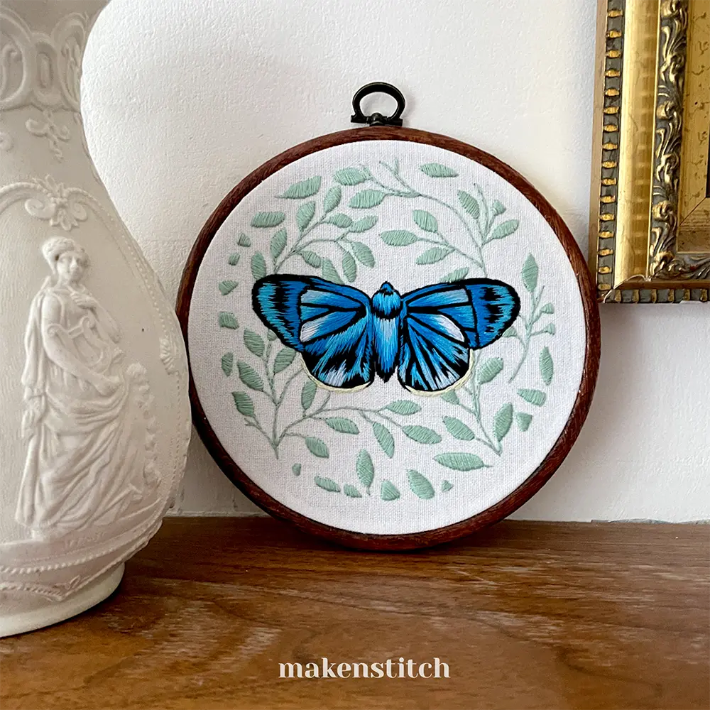 Realistic Butterfly Hand Embroidery Pattern