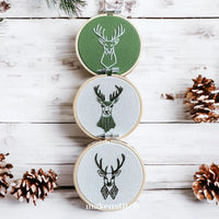 Thumbnail for Reindeers Set Hand Embroidery Pattern