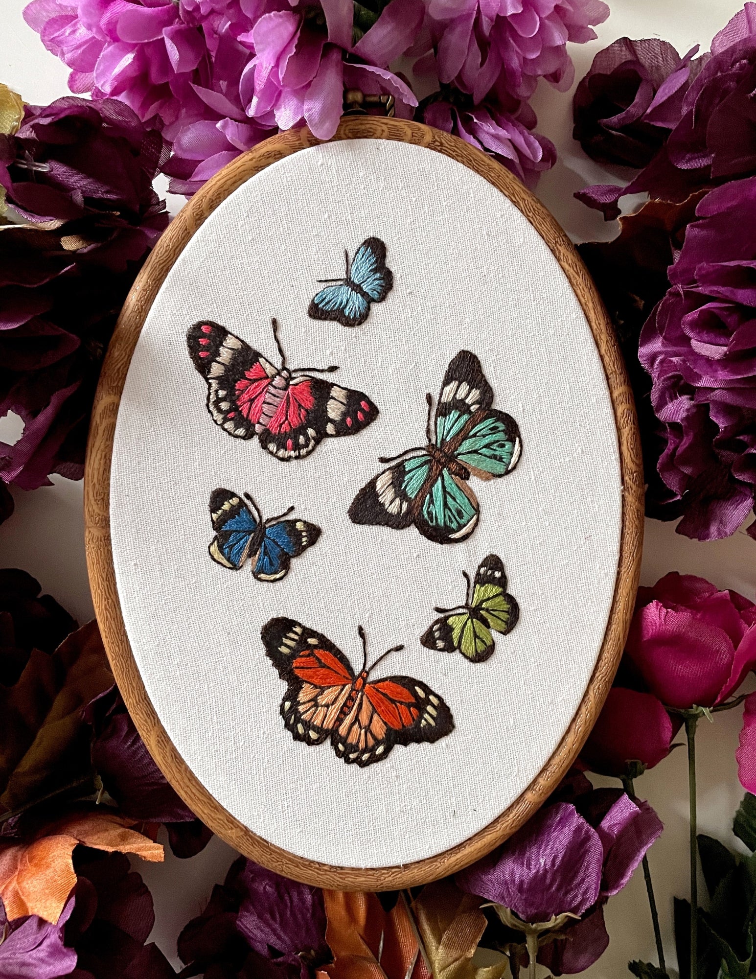 Butterflies Hand Embroidery Pattern PDF