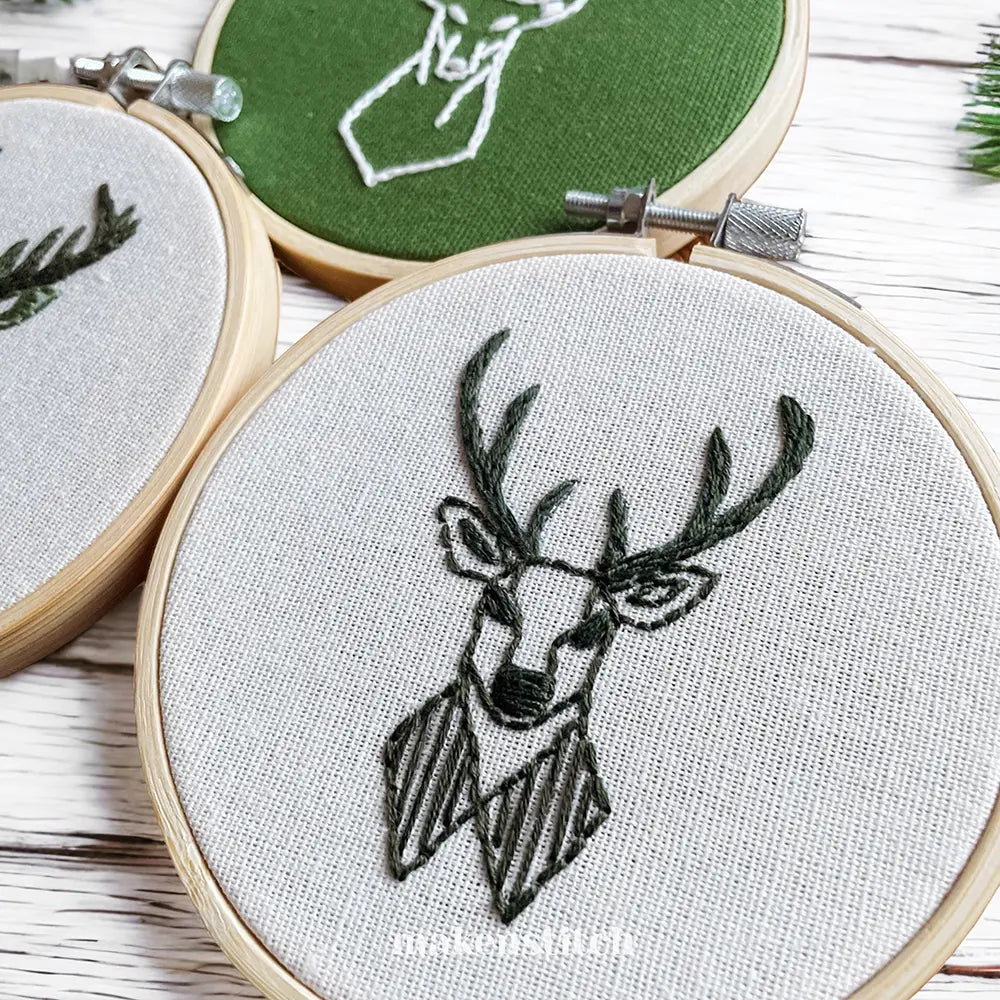 Reindeers Set Hand Embroidery Pattern