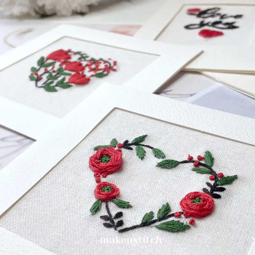 Valentine's Day Hearts Hand Embroidery Patterns