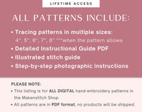 Thumbnail for MEGA BUNDLE PACK Hand Embroidery Patterns