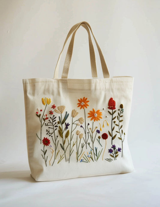 Wildflower Bag Hand Embroidery Design