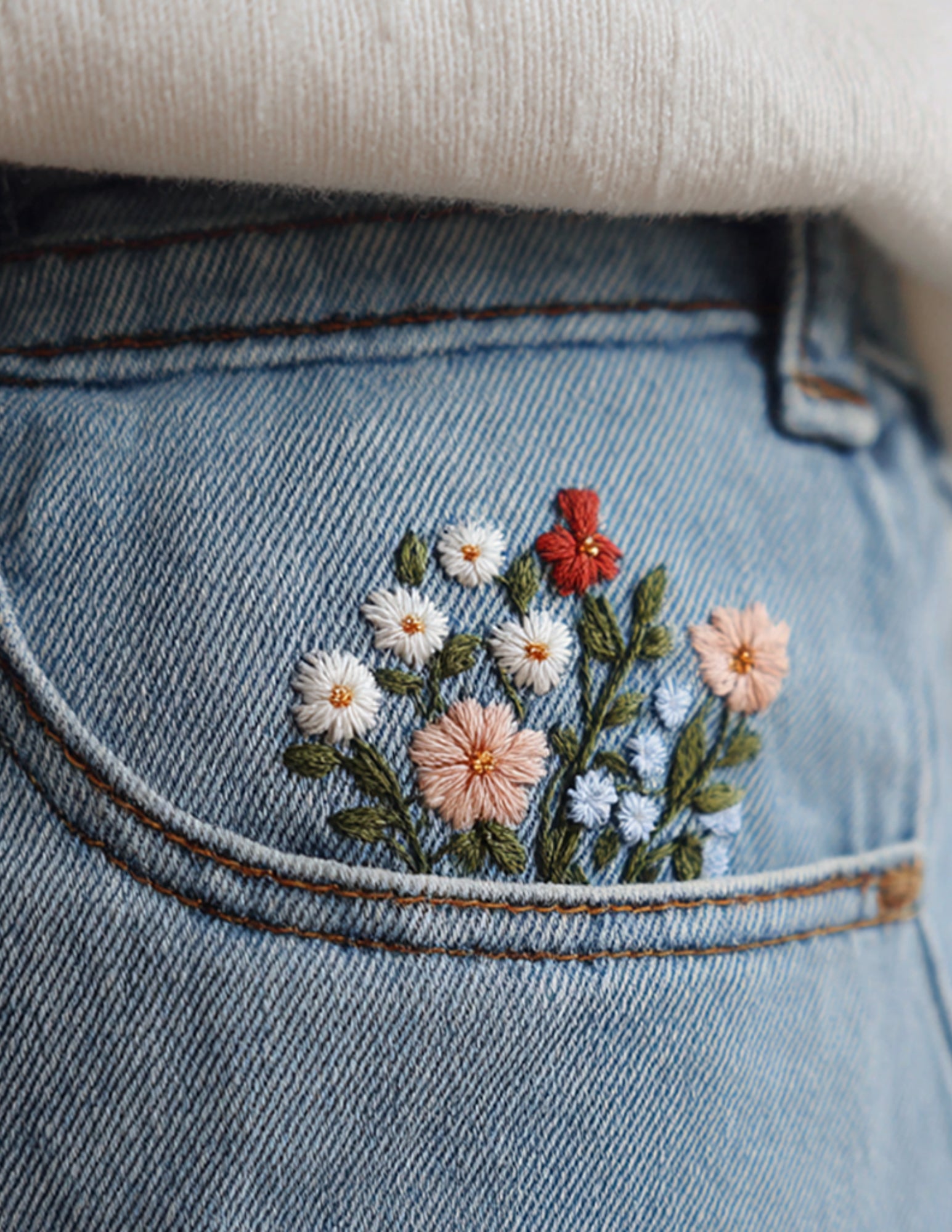 Flower Bouquet Hand Embroidery Pattern PDF
